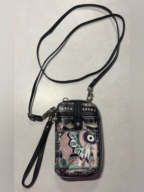 Sakroots Artist Circle Coated Canvas Wallet - Crossbody or Wristlet